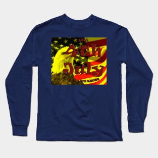 4th of July celebration retro bald eagle flag design Long Sleeve T-Shirt